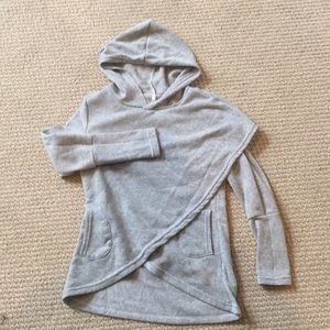 long sleeve top w/ hood. Very stylish with jeans.